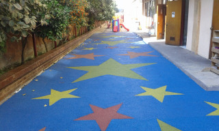 Piso de caucho In situ.