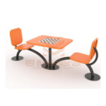 Mesa ajedrez metálica