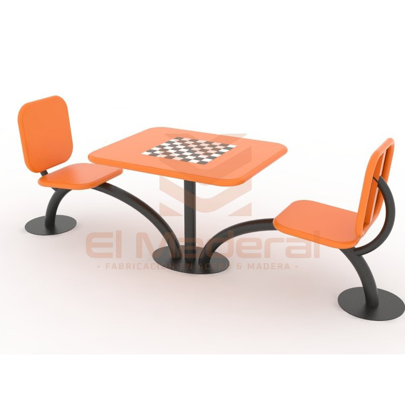 Mesa ajedrez metálica