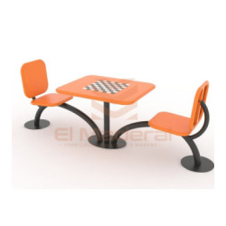 Mesa ajedrez metálica