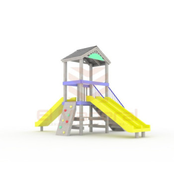 Juego modular 3 toboganes