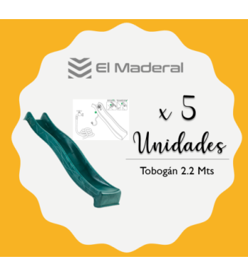 Tobogán 2.2 M para Juegos Infantiles y Piscina x 5 unidades