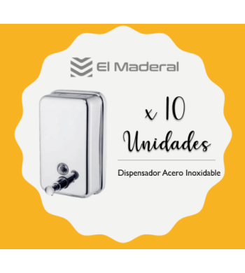 Dispensador de Jabón Acero Inoxidable 500 Ml x 10 unidades