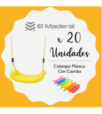 Columpio Plástico con Cuerdas x 20 unidades