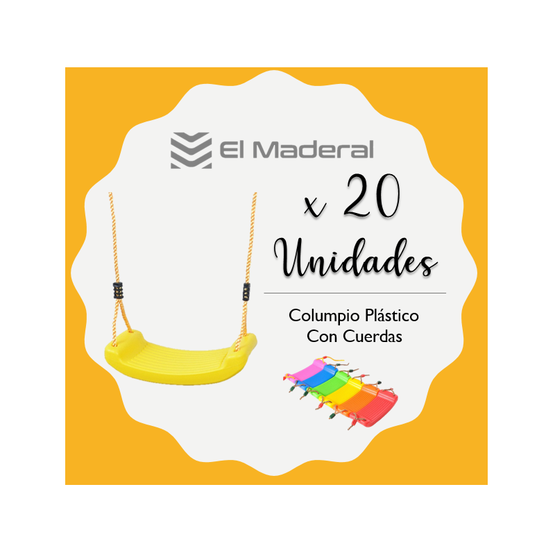 Columpio Plástico con Cuerdas x 20 unidades