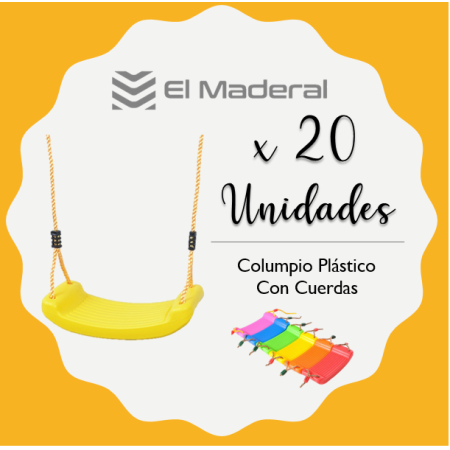 Columpio Plástico con Cuerdas x 20 unidades