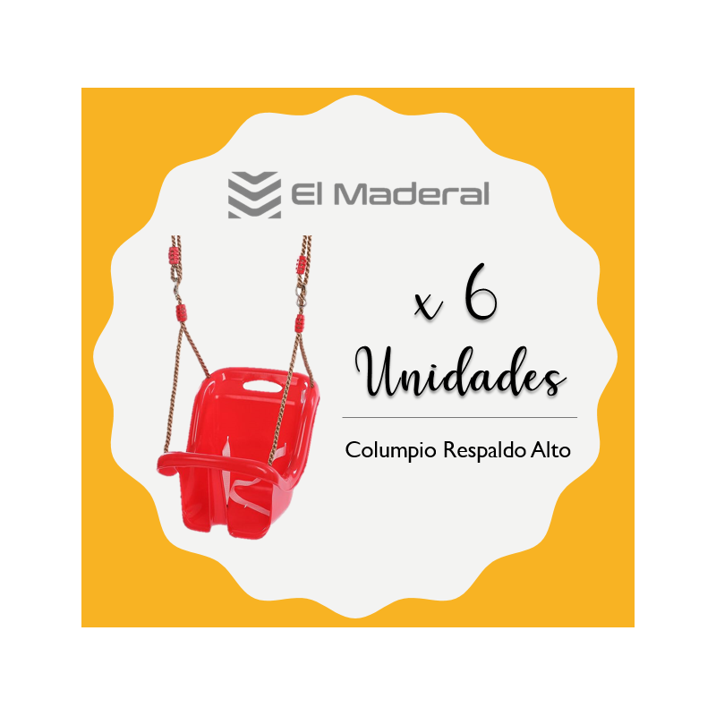 Columpio respaldo alto para bebé x 6 unidades