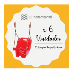 Columpio respaldo alto para bebé x 6 unidades