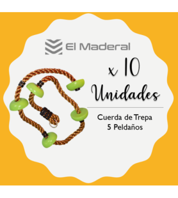 cuerda para trepar con 5 apoyos x 10 unidades