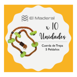 cuerda para trepar con 5 apoyos x 10 unidades