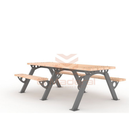 Mesa picnic inclusiva