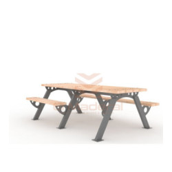 Mesa picnic inclusiva