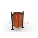 Basurero Urbano Metal Madera