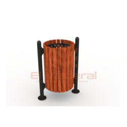 Basurero Urbano Metal Madera