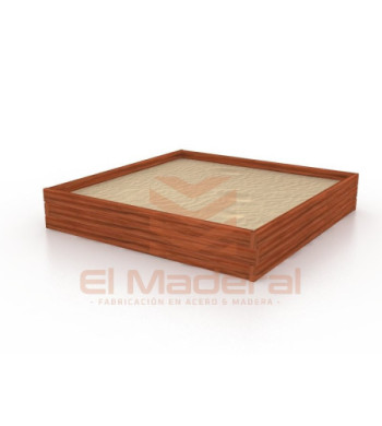 Arenero Cuadrado 150×150 cm para Juegos Infantiles | El Maderal