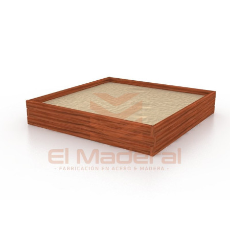 Arenero Cuadrado 150×150 cm para Juegos Infantiles | El Maderal