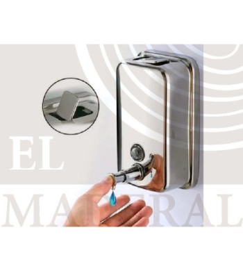Dispensador de Jabón Acero Inoxidable Cromado 500 Ml