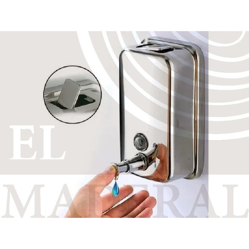 DISPENSADOR DE JABÓN 500 ML DE ACERO INOXIDABLE CROMADO