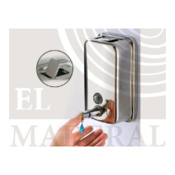 DISPENSADOR DE JABÓN 500 ML DE ACERO INOXIDABLE CROMADO