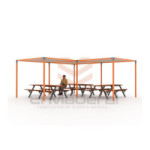 Cobertizo patio 3 cuerpos