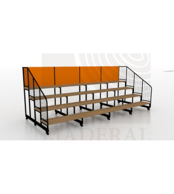 Gradería 4 peldaños para 52 personas