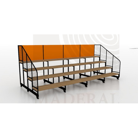 Gradería 4 peldaños para 52 personas