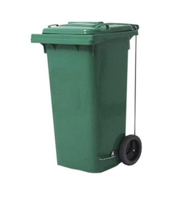 Basurero 120lts con pedal y segregación personalizada