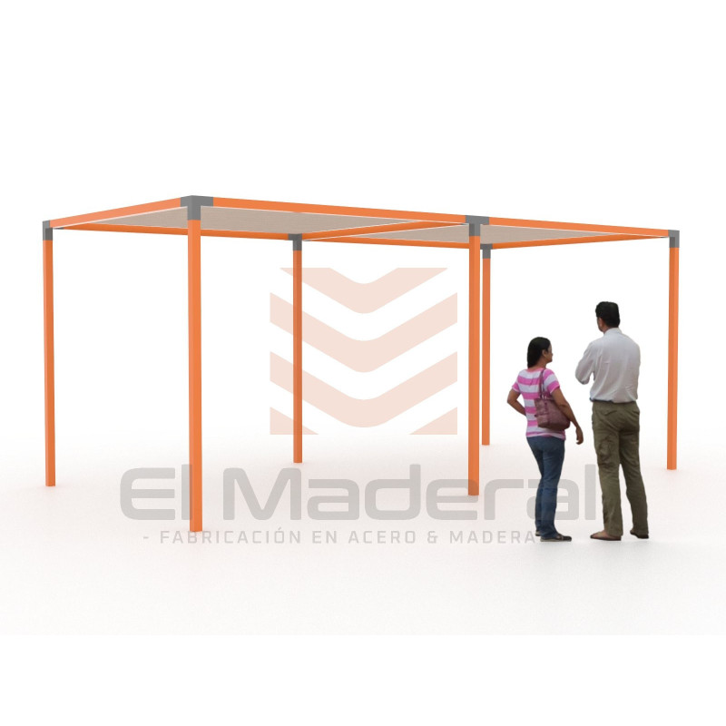 Cobertizo patio 2 cuerpos