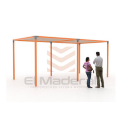 Cobertizo patio 2 cuerpos