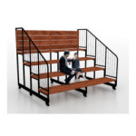 Gradería alta para colegios baranda 85 cm