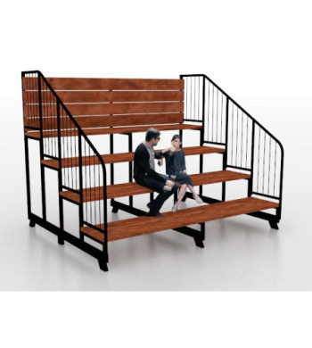 Gradería alta para colegios baranda 85 cm