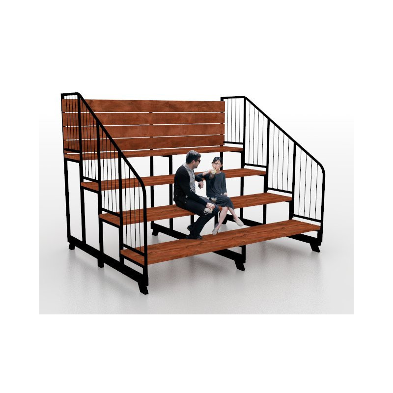 Gradería alta para colegios baranda 85 cm