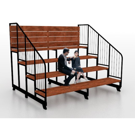 Gradería alta para colegios baranda 85 cm