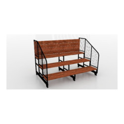 Gradería para colegios baranda 85cm