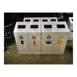 Basurero eco metálico x 4