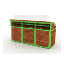 Contenedor reciclaje triple