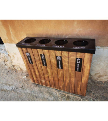 Contenedor ecológico 4 secciones