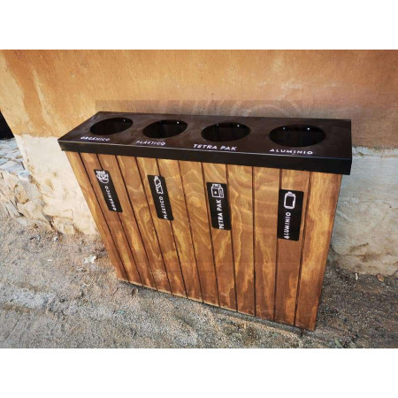 Contenedor ecológico 4 secciones