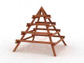 Pirámide de madera