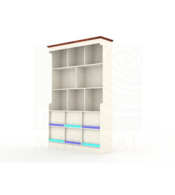 Librero cajonera triple