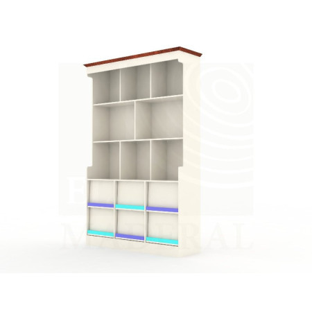 Librero cajonera triple