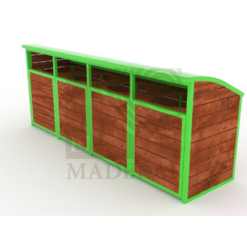 Contenedor de 4 secciones