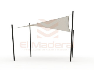 Vela sombreadora 5 x 5 mt postes metálicos