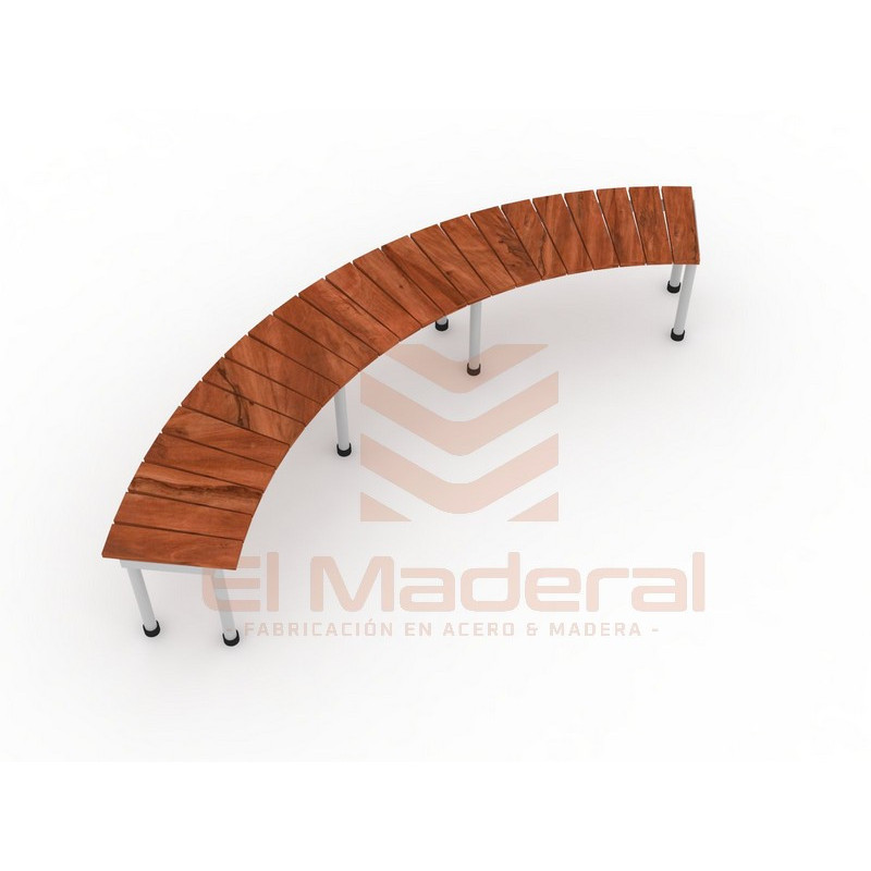 Banca cuarto circular pequeña