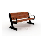 Escaño bronco, Respaldo y apoya brazo