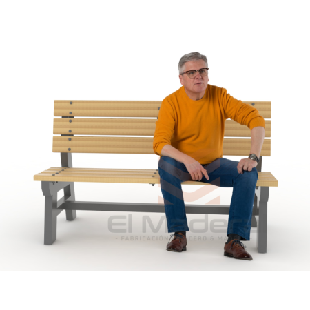 Escaño metal madera prey