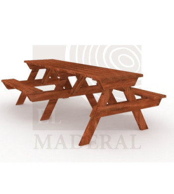 Mesa de picnic inclusiva 2 x 2