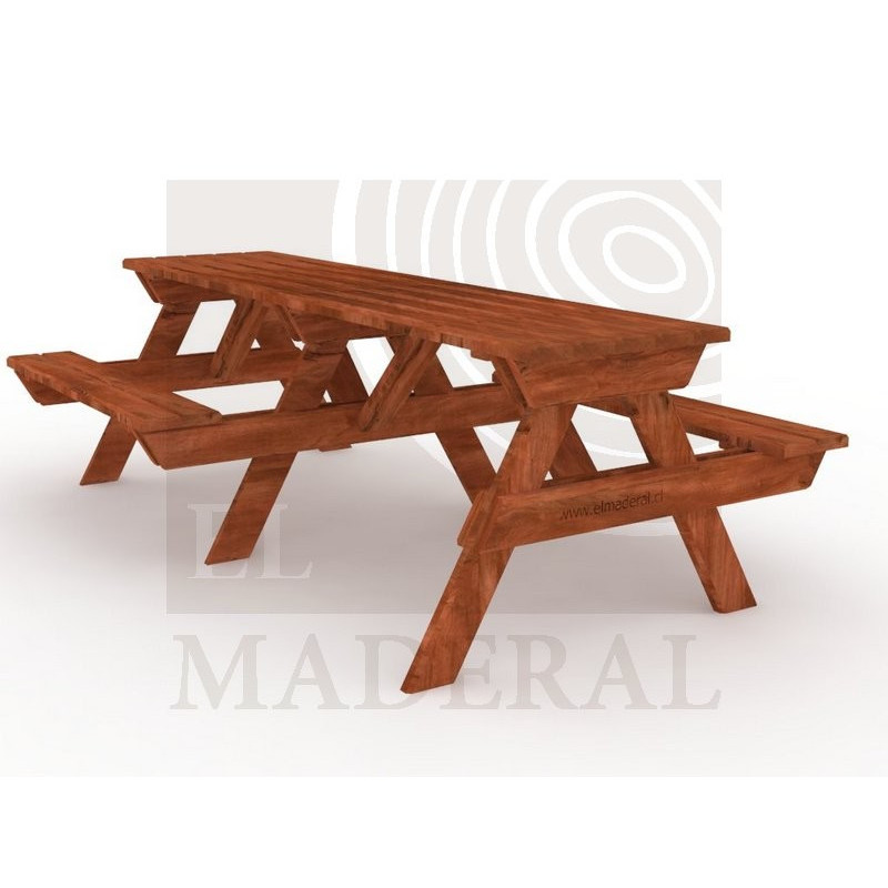 Mesa de picnic inclusiva 2 x 2