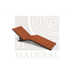 Reposera metal Madera, para alto tránsio