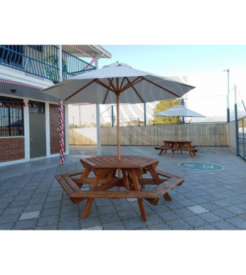 Mesa Hexagonal con quitasol